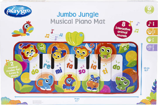 Playgro Covoraș De Joacă Muzical Jungle Pian Pentru 6+ Luni