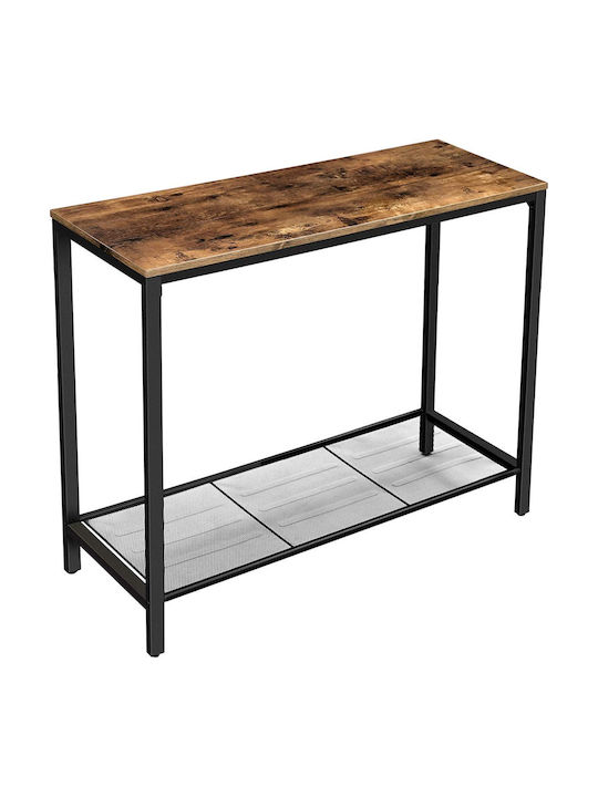 Consolă Lemn Negru / Nuc L100xL35xÎ80cm