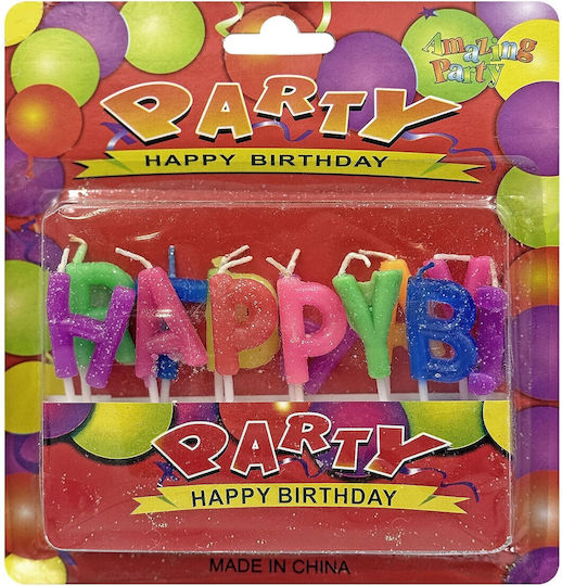 HOMie Birthday Candle Happy Birthday Multicolored (Μiscellaneous colours) 17-48