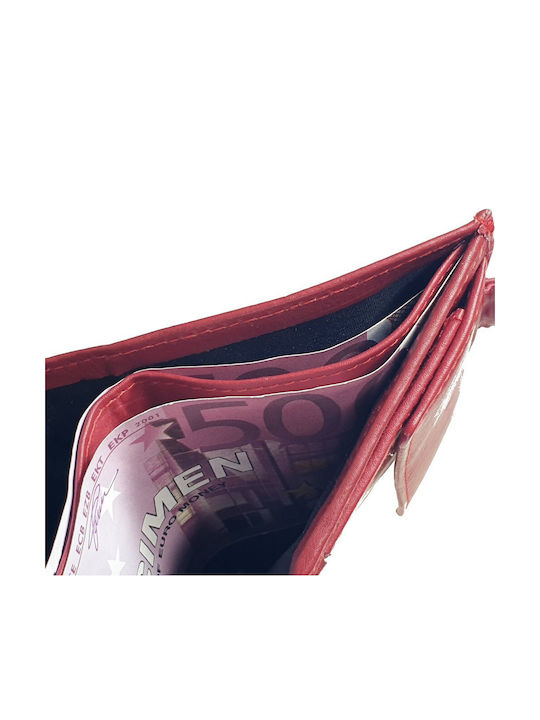 Small Leather Women's Wallet With RFID Red