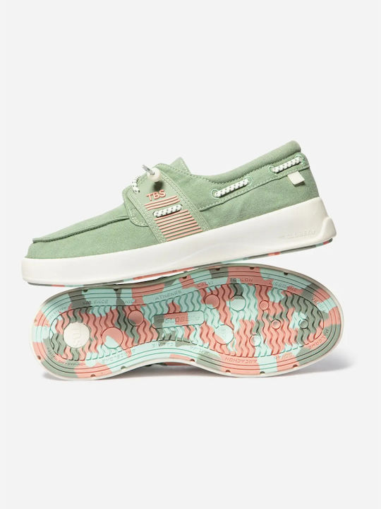 Women's Boat Shoes in Green Color
