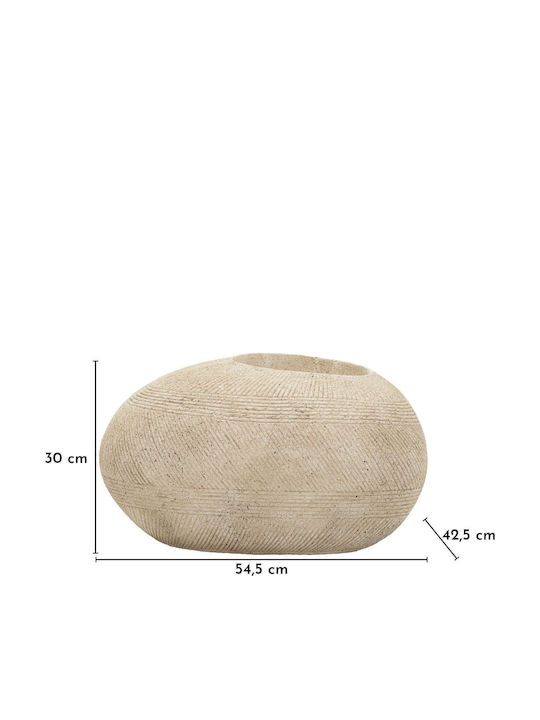 Επιδαπεδιο Κασπω Polyresin Πετρα Μπεζ Χρωματος 54,5x42,5x30 Εκ