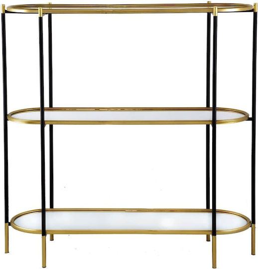 Bertram Konsole Black/gold L124xB42xH127cm
