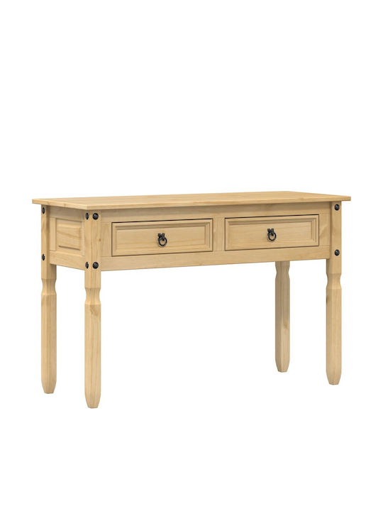Console Table of Solid Wood & Metal Coffee L115xW46xH73cm