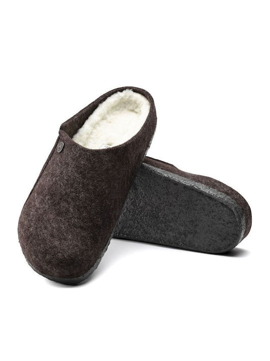 Zermatt Shearling Зимни Дамски Пантофи Кафяви