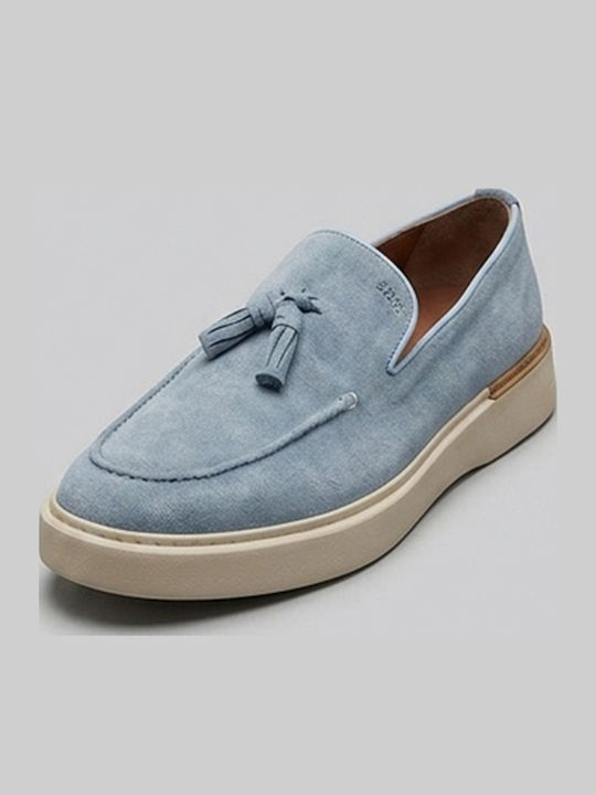 Suede Ανδρικά Loafers σε Μπλε Χρώμα