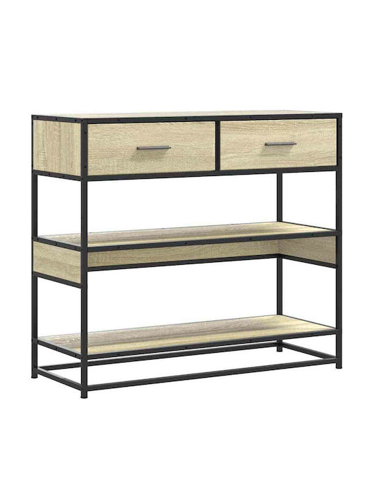 Console Table Wood & Metal Coffee L90xW35xH80cm