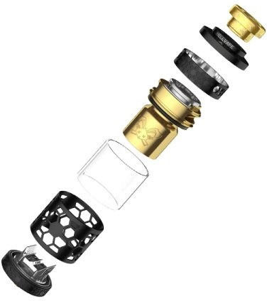 Hellvape Dead Rabbit Ατμοποιητής Ηλεκτρονικού Τσιγάρου RTA 26mm Μαύρο