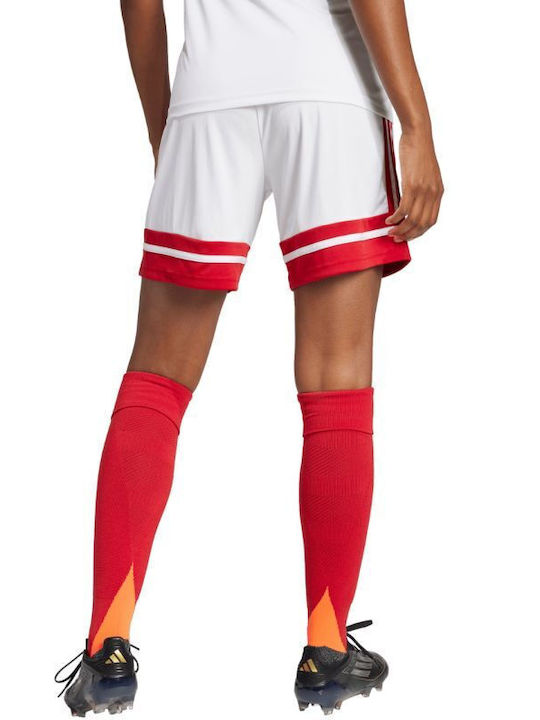 Women's Activewear Shorts White and Red