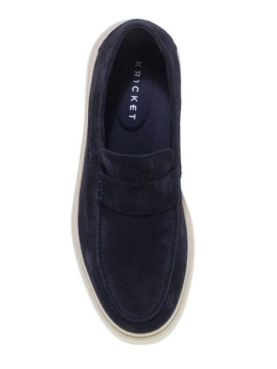 Δερμάτινα Ανδρικά Loafers σε Μπλε Χρώμα