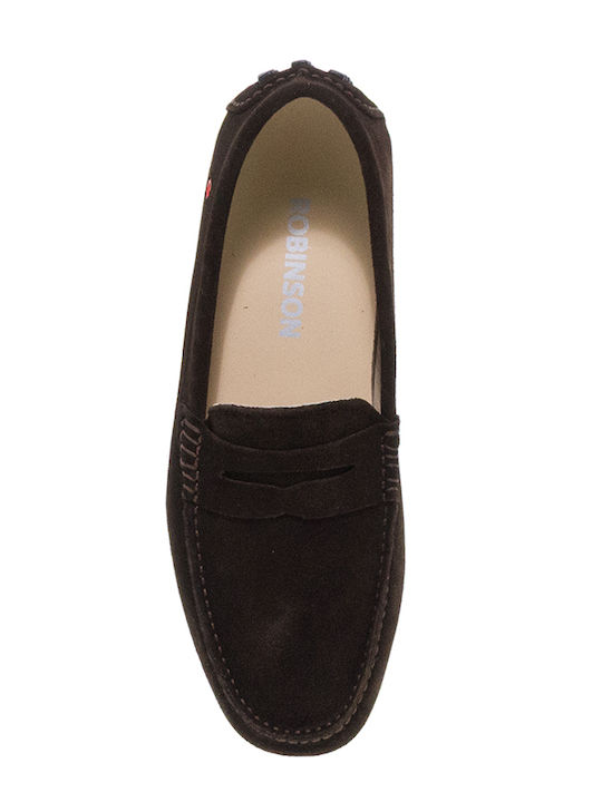 Δερμάτινα Ανδρικά Loafers σε Καφέ Χρώμα