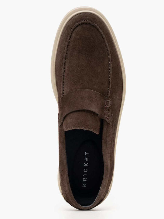 Δερμάτινα Ανδρικά Loafers σε Καφέ Χρώμα