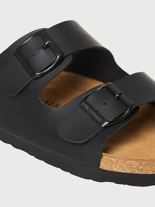 Leather Men's Sandals in Black Colour