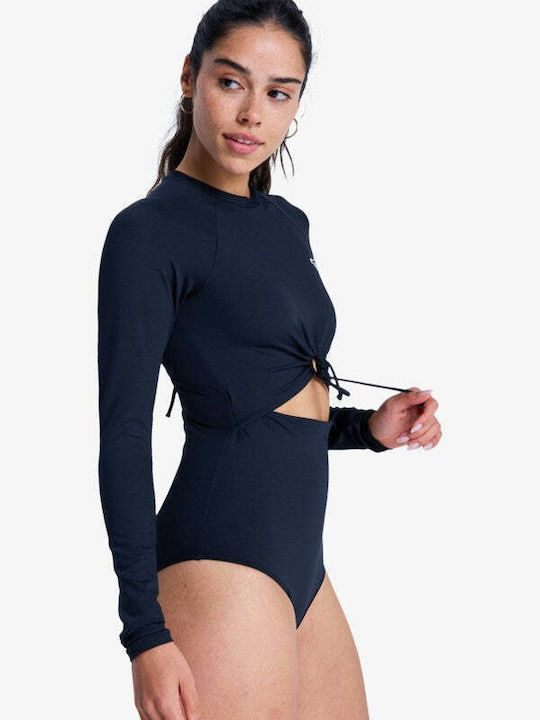 Beach Ολόσωμο Μαγιό με Φερμουάρ Anthracite