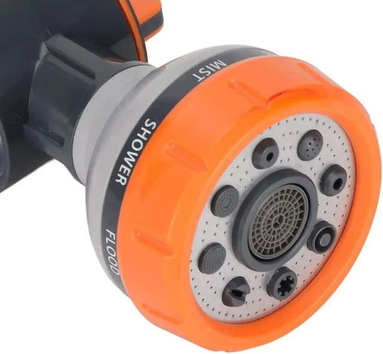 Wasserpistole Mehrzweck Schaumstoffbehälter 100ml 8 Verschiedene Funktionen Orange-Schwarz