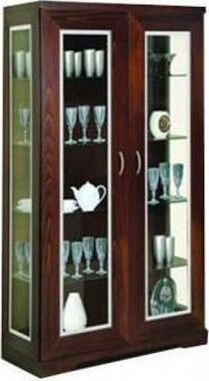 106 Bodenstehend Wohnzimmer Vitrine aus Spanplatte mit Glas Kastanie 90x40x188cm 106 Bodenstehend Wohnzimmer Vitrine aus Spanplatte mit Glas Kastanie 90x40x188cm