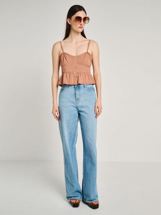 Women's Jean Pants in Wide Leg Style