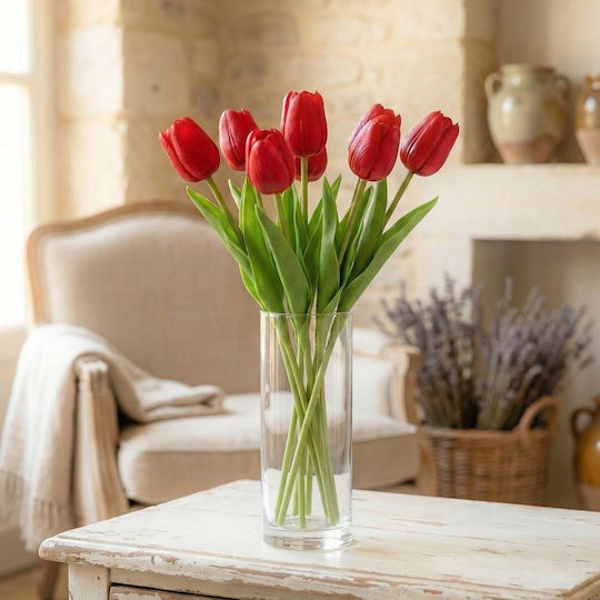Saska Garden Red Tulip 31cm Lifelike Spring Decoration