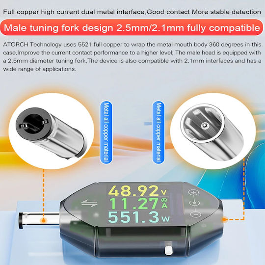 Digital Voltmeter Multimeter Direct Current DC Ammeter Wattmeter 600w 4.5v 50v 12a Display Dt550
