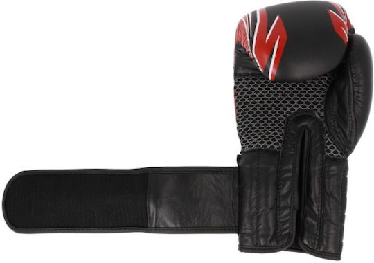 Sport Masters 155-120102 Boxing Gloves Leather for Competition Black