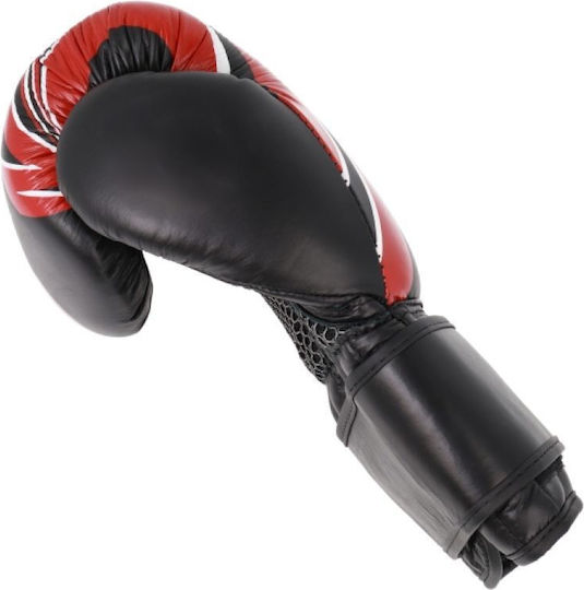 Sport Masters 155-120102 Boxing Gloves Leather for Competition Black
