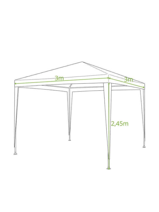 Saska Garden Τέντα Βεράντας Λευκή 3x3m
