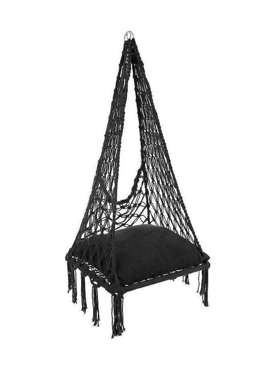 Swing Armchair with Stand and Pillow Fabric Gray Load Capacity up to 120kg L60xW60xH120cm