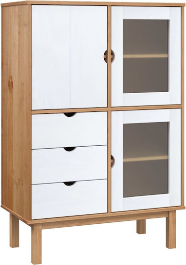 Επιδαπέδια Βιτρίνα με Τζάμι Φυσικό 85x43x125cm