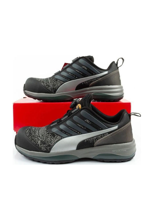 PUMA Charge Παπούτσι Ασφαλείας Μαύρο S1P με Πιστοποίηση ESD , HRO,SRC