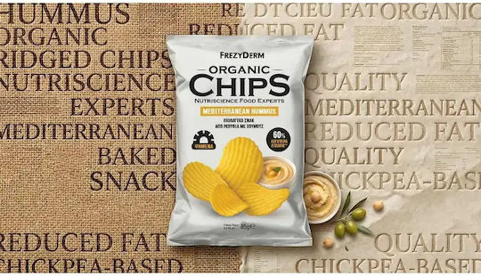 Frezyderm Organic Chips Mediterranean Hummus Βιολογικό Σνακ Rεβύθια Χούμους 85g