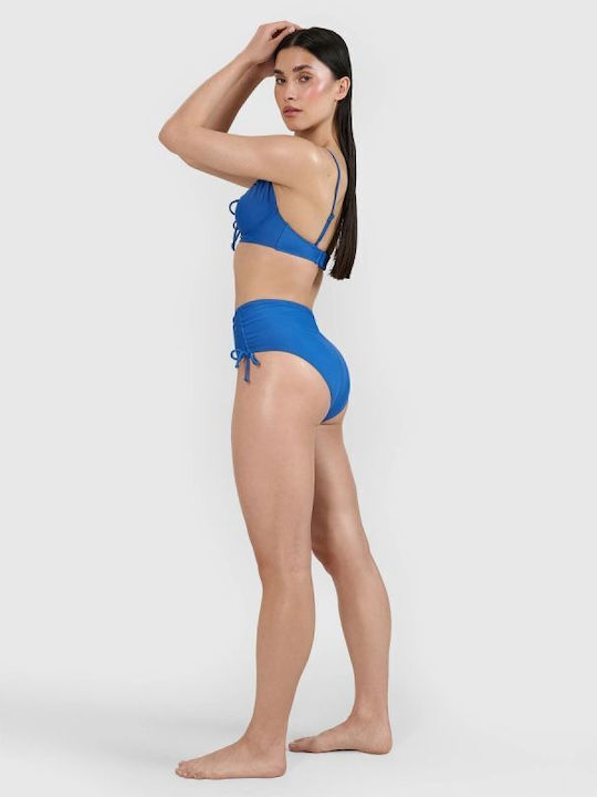 Bikinihosen Slip Hohe Taille Blau