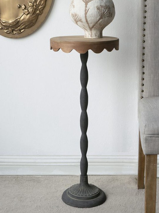 Solis Round Metal Table Brown 30.3x30.3x75cm