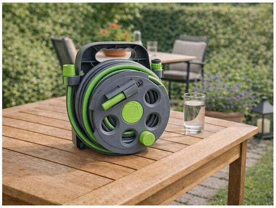 Wall Reel Garden Hose Pipe Set 1/2 15m
