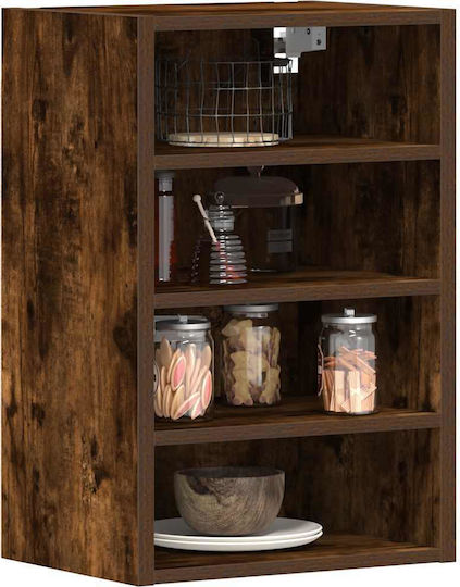 Wall Living Room Display Cabinet made of Particleboard with Glass Coffee 40x29.5x60cm