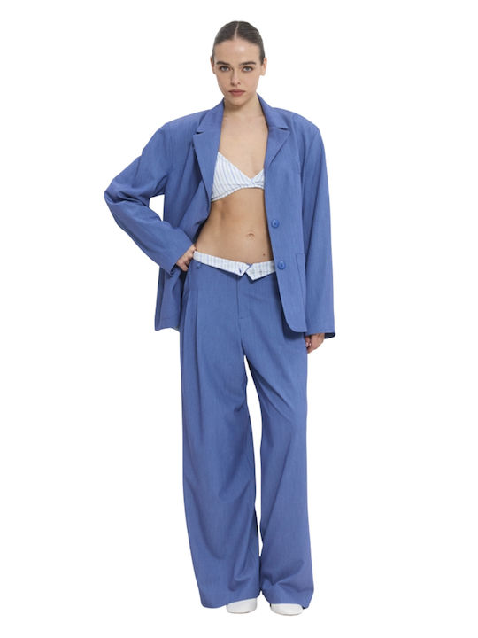 Damen Stoffhose Blau