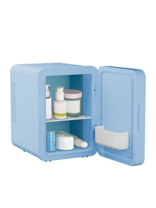 Cosmetic Refrigerator 4lt With Shelf Mirror LED Lighting And Heating Function Blue 42W