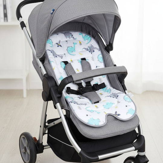 Queen Mother Breathable Stroller Cover Dino White