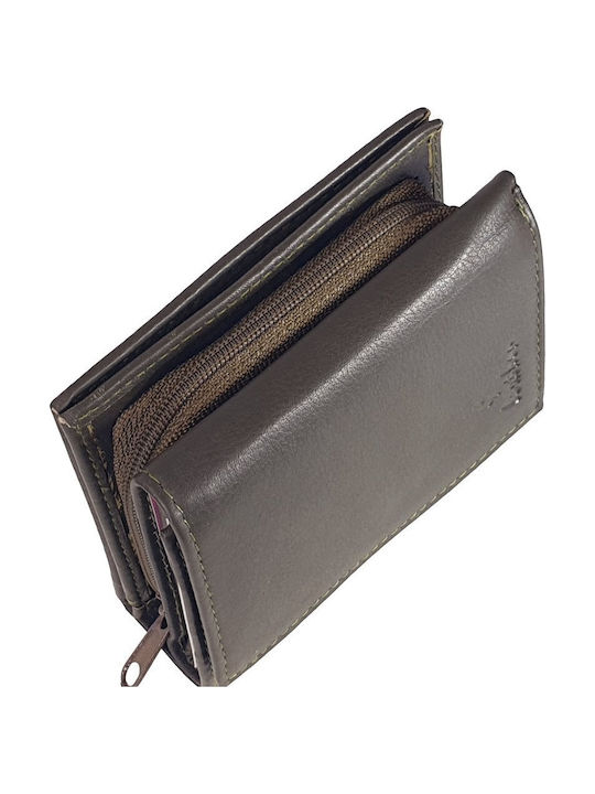 Small Leather Women's Wallet with RFID Brown