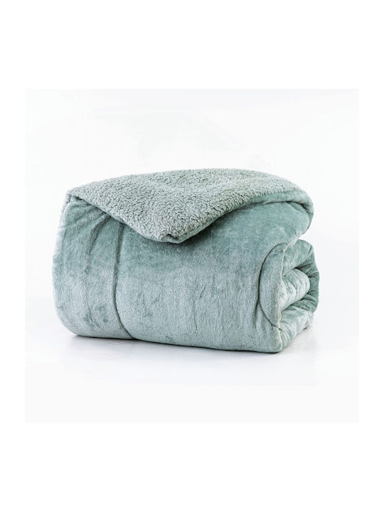 Borea Duvet Cover Single 160x220cm Cozy Bay Leaf Mint