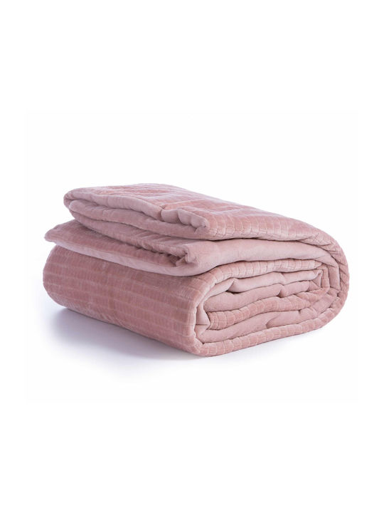Nef-Nef Homeware Duvet Cover Queen 220x240cm Ezra Pink 240 GSMGsm