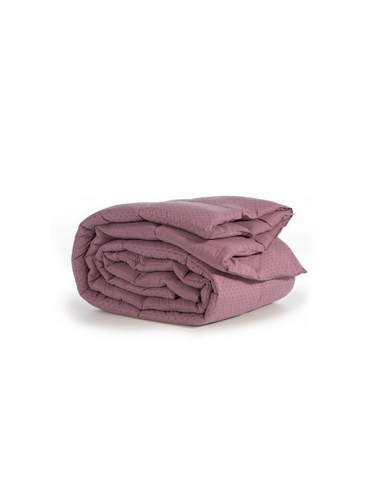 Nef-Nef Homeware Bettdecke Einzelbett mit Microfiber-Füllung 160x220cm Colorfull Purple 330 GSMGsm