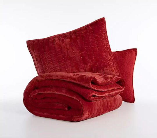 Nef-Nef Homeware Κουβερτοπάπλωμα Υπέρδιπλο 240x220εκ. Sweet Christmas Red