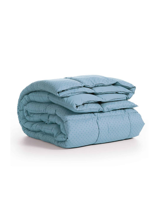 Nef-Nef Homeware Duvet Queen with Hollowfiber Filling 240x220cm Colorfull Smoke Blue 330 GSMGsm