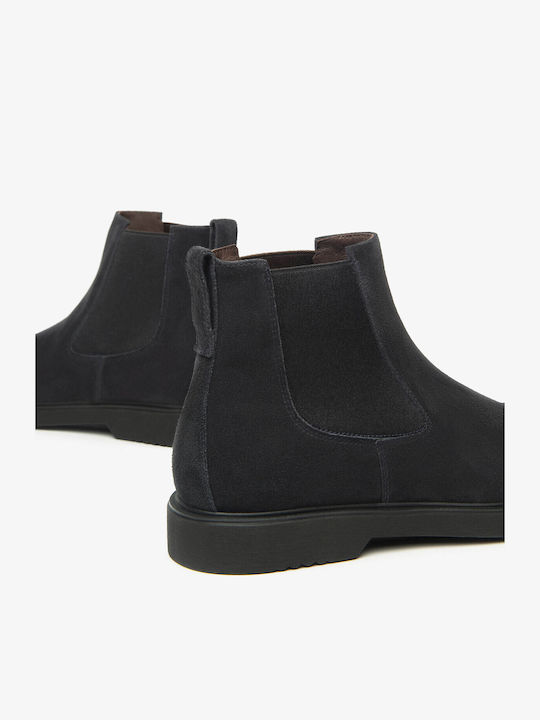 Ghete Chelsea Din Piele Albastre