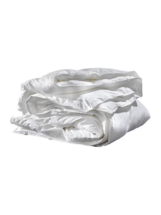 Nima Πάπλωμα Μονό με Γέμιση Microfiber 160x220εκ. Super Soft Λευκό 300 GSM 9.5 togs
