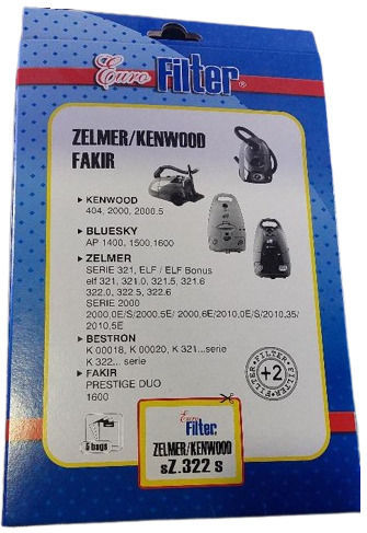 Euro Filter Staubsaugerbeutel 5Stück Kompatibel mit Staubsauger Fakir / Kenwood / Zelmer