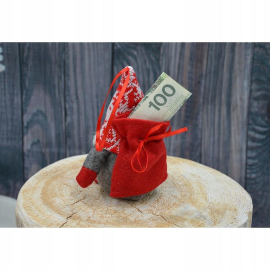 Dekorative Weihnachtsmann Grau Kunststoff 15x7x12cm