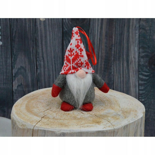 Dekorative Weihnachtsmann Grau Kunststoff 15x7x12cm