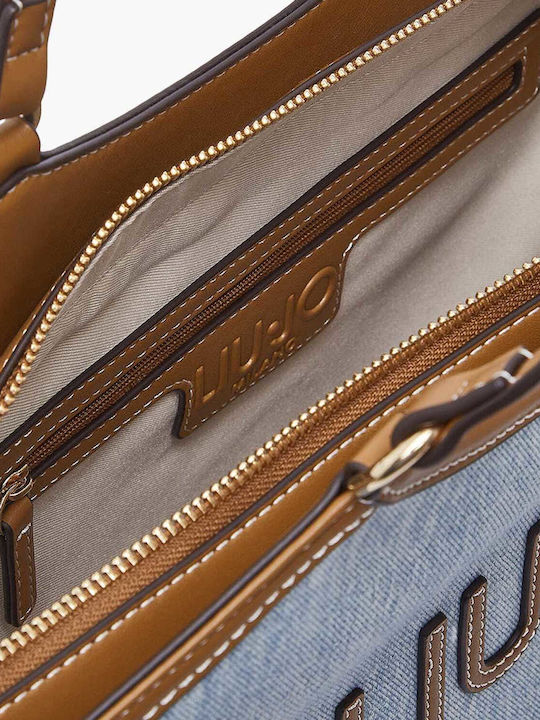 Fabric Women's Shoulder Bag Blue