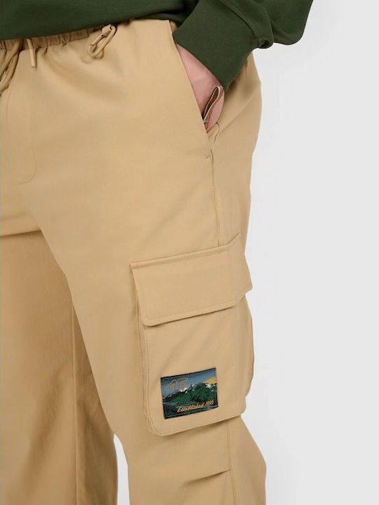 Cargo Trousers Elastic Regular Fit Beige